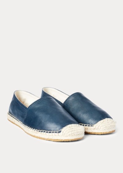 Ralph Lauren Læder Espadrillos Herre Danmark (GJPUE2901)